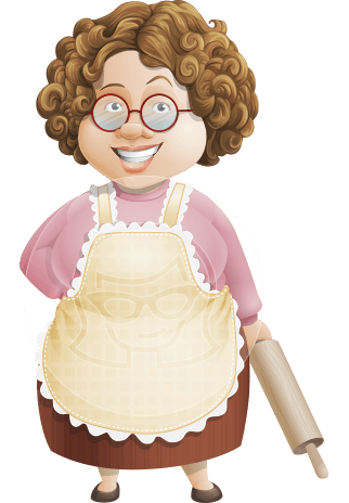 Grandma Vector Cartoon Character - 112 Illustrations Set